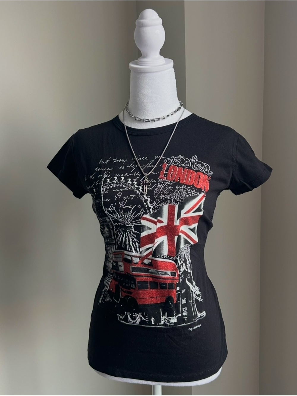 2000's London Graphic Baby Tee